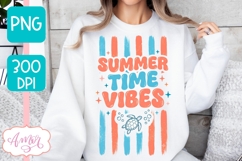 Summer time vibes T-shirt sublimation design Product Image 1
