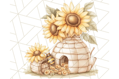 Rustic Sunflower Clipart, Soft Country Farmhouse Florals Png Product Image 4