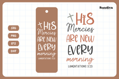 Christian Bookmark Saying SVG | His Mercies Are New Product Image 3