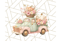 Vintage Truck Pumpkin and Fall Flowers PNG Clipart, Autumn Product Image 4