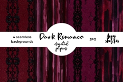 Dark Burgundy Seamless Pattern Gothic Romance Background Product Image 1