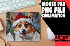 Peeking Dog Holiday Design Christmas Winter Mouse Pad Product Image 1