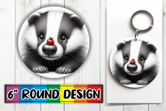 Radiant Ornaments Circle Sublimation PNG, Cute Animals Product Image 1