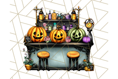 Ghost Café PNG Clipart, Cute Ghost Baristas Halloween Treats Product Image 4
