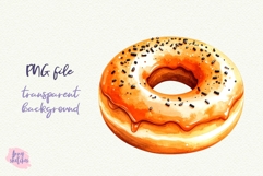 4 Donuts PNG Halloween Ghost Cafe Clipart Sublimation Product Image 4