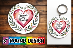 Unique Sublimation Round Ornaments PNG, Heart Quote Product Image 1