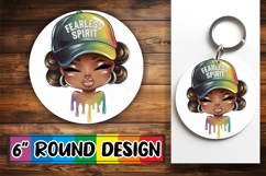 Radiant Circle Car Coasters PNG, Black Woman Product Image 1