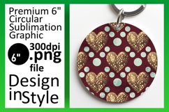 Cute Circle PNG Car Coaster Design , Heart Product Image 1