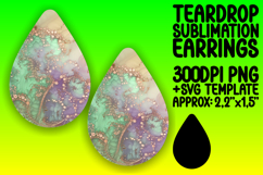 Artistic Teardrop Design for Earrings PNG , Abstract Pattern Product Image 1