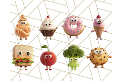 Cute Food PNG Clipart, 3D Kawaii Characters Product Image 7