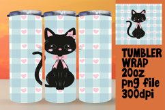 Cute Cat Tumbler Wrap for Sublimation Product Image 1