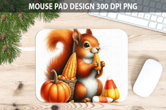 Squirrel Mouse pad Sublimation - Halloween Animal PNG Design Product Image 1