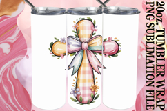 Timeless charm 20oz tumbler wrap, Cross and Bow Product Image 1