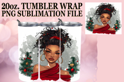 Radiant Love 20oz tumbler wrap, Xmas Girl Product Image 1