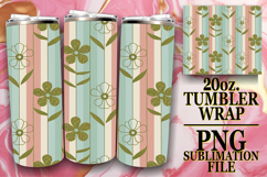 Enchanted Dreams 20oz tumbler wrap, Gold Flower Product Image 1