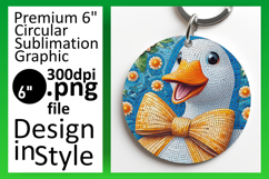 Creative Circle PNG Keychain Artwork , Goose Product Image 1