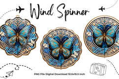 Butterfly Flower Wind Spinner Template Butterfly Sublimation Product Image 1