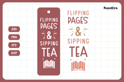 Bookmark Saying SVG | Funny Book Lovers - Sipping Tea Product Image 3