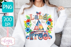 Land of the free T-shirt PNG , USA Patriotic PNG Product Image 2
