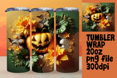 Unique Artwork for 20oz Tumbler , 3D Pumpkin Product Image 1
