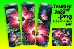 Special Edition 20oz Tumbler Wrap , Flowers Product Image 1