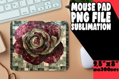 Glittery Flower Pattern Mouse Pad Sublimation PNG Product Image 1
