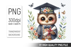 Graduation Animals Clipart PNG Bundle, High Quality PNG File Product Image 8
