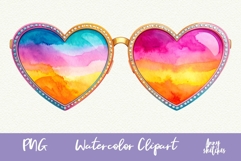 Retro Hippy Sunglasses Clipart Groovy Disco Christmas PNG Product Image 4