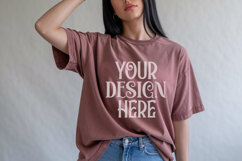 Brick Comfort Colors 1717 T-shirt Mockups, Real Model Mo Product Image 1