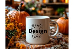 Thanksgiving 11oz white blank Coffee Mug Mockup Product Image 1