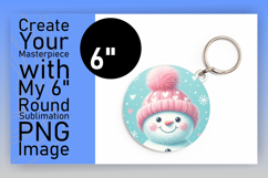 Sleek Round Design Car Coaster PNG , Snowman Product Image 1