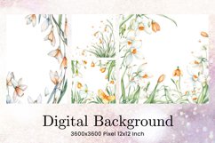 Flower Pattern Background Wallpaper Digital Paper_64 Product Image 1