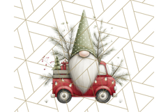 Vintage Truck Christmas Gnomes Clipart PNG, Cute Gnome Png Product Image 4