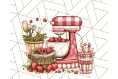 Cottagecore Strawberry Kitchen PNG Clipart, Retro Fruit Png Product Image 4