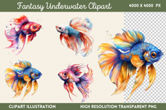 Fantasy Underwater Sublimation PNG Product Image 1