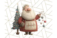 Santa Claus Clipart, North Pole Holiday PNG Graphics Product Image 4