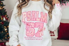 Lace Psalm 67 Six Seven PNG, Turquoise Brown Bow Trend Product Image 2