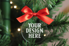Acrylic Christmas Ornament Mockups | Clear Holiday Ornament Product Image 1
