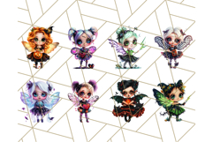 Halloween Fairy Clipart PNG, Cute Chibi Fairy Art Clip Art Product Image 4