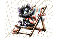 Summerween Beach Party Clipart PNG, Halloween Beach Art Product Image 4