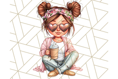 Sassy Mom Coffee PNG Clipart, Messy Bun Mom Life PNGs Product Image 4