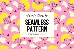 Angels pink pattern | Angels digital paper Product Image 1