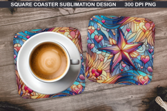 Valentine Coaster Sublimation, Valentine Coaster PNG Design Product Image 1