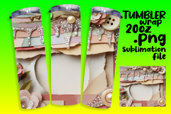 BEAUTIFUL 20oz Tumbler Wrap PNG , Christmas Product Image 1