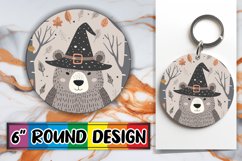Fall Boho Animal Round Design Halloween PNG Keychain Product Image 1