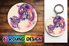 Whimsical Round Sublimation Car Coaster Gallery Product Image 1