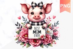 Best Mom Ever Sublimation - Mother&#039;s Day Clipart PNG Design Product Image 1