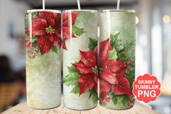 Christmas Flowers Tumbler | Christmas Tumbler Wrap Product Image 1