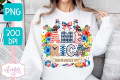 America Patriotic PNG, 4th of July Sublimation Design Product Image 2
