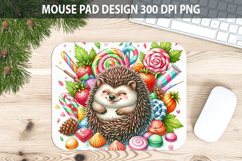 Watercolor Hedgehog Mouse Pad Sublimation - Animal PNG Product Image 1